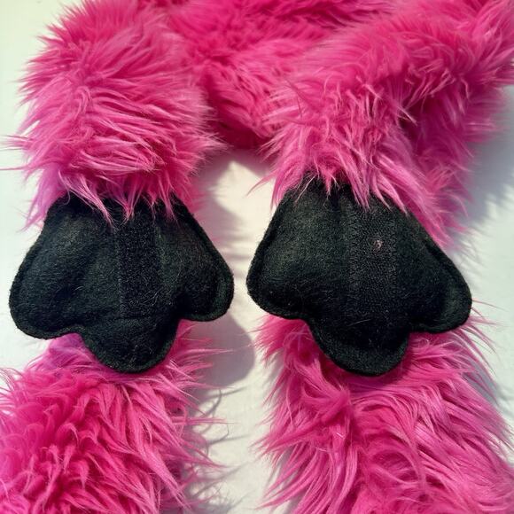 VTG Handmade Pink Fuzzy Hand Puppet Cuddly Critter Puppet 35 Inches By Cheryl - Picture 16 of 16